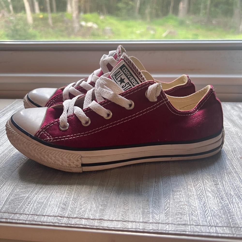 Converse Burgundy Low-Top Sneakers